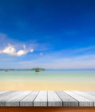 Table on beach Stock Photos
