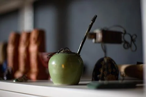 Table  with beautiful items Stock Photos