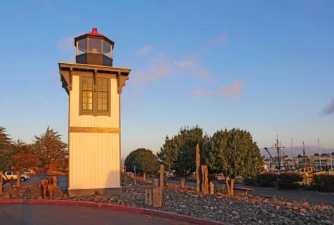 Table bluff lighthouse in eureka, california Stock Photos