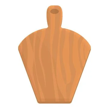 Table board icon cartoon vector. Wooden tableware Illustrazione stock