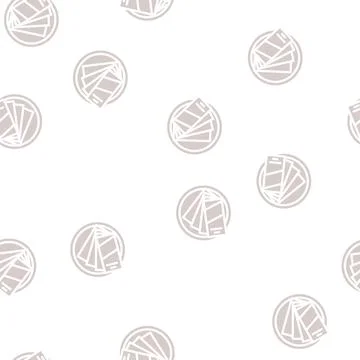Table with booklets glyph vector seamless pattern Illustrazione stock