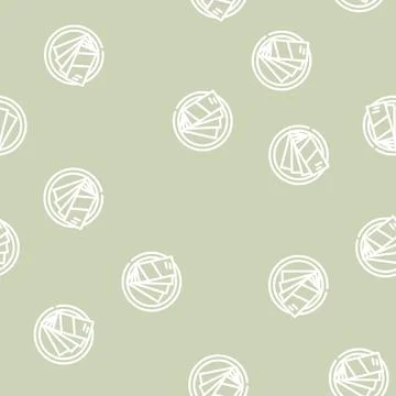 Table with booklets line vector seamless pattern Stock Illustration