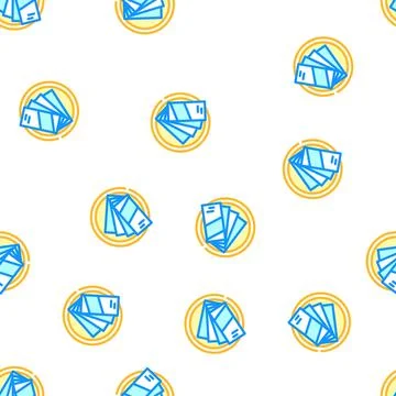 Table with booklets vector seamless pattern 库存插图