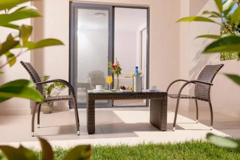 Table with breakfast Stock Photos