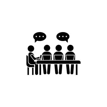 Table bubble laptops trainer icon. Simple business indoctrination icons for ui Stock Illustration