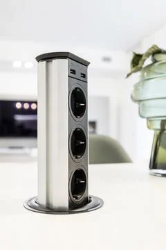 Table built-in socket Stock Photos