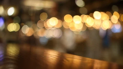 On the table at cafe blurred background Stock Footage 74548008