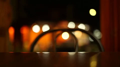 On the table at cafe blurred background Stock Footage 78038250