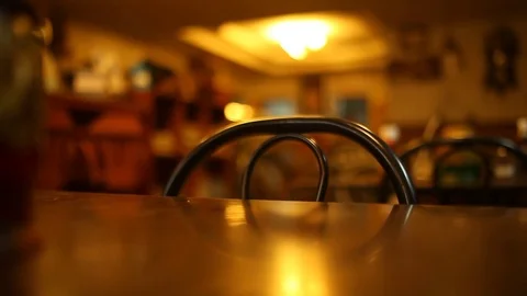 On the table at cafe blurred background Stock Footage 78038349
