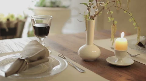 Table in a cafe Stock Footage 47557715