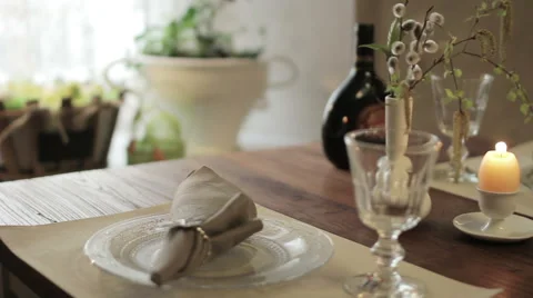 Table in a cafe Stock Footage 47557827