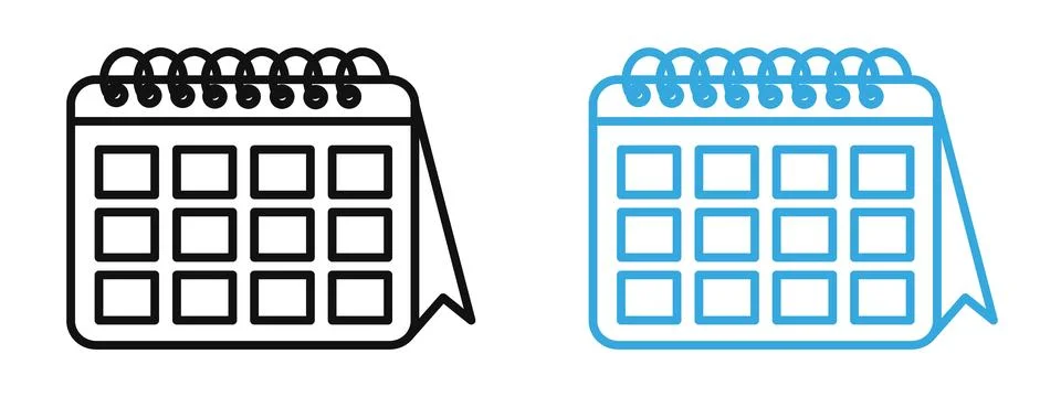 Table Calendar Graphic Representing Organization and Scheduling Tools Illustrazione stock