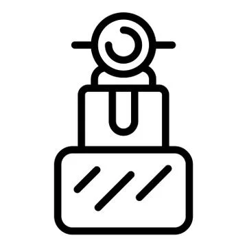 Table camera icon, outline style Stock Illustration