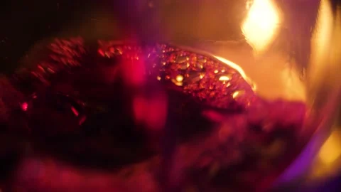 Table candles wine glasses Stock Footage 144065115