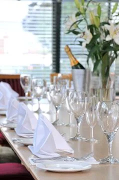 Table for celebration Stock Photos