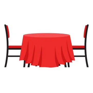 Table with chair. Vector illustration table for festive holiday romantic dinn Stock Illustration