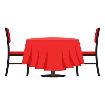 Table with chair. Vector illustration table for festive holiday romantic dinn Stock Illustration