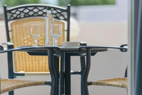 Table chair on the veranda Fotos de archivo