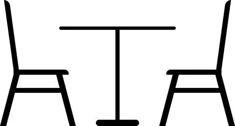 Table with chairs icon. Illustrazione stock