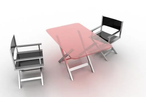 Table with chairs Free Stock Illustration