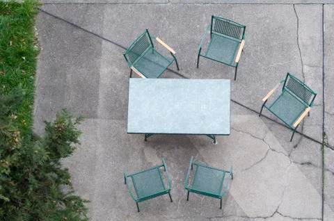 Table with chairs Stock Photos