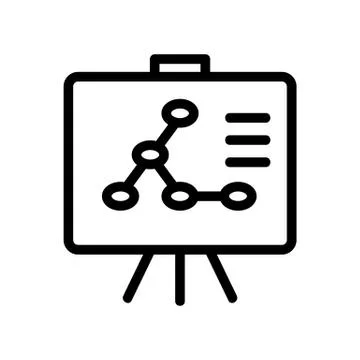 Table chart icon vector. Isolated contour symbol illustration Stock Illustration