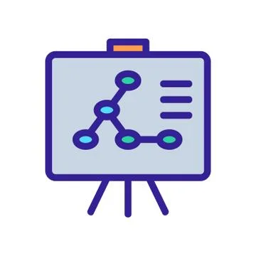 Table chart icon vector. Isolated contour symbol illustration Stock Illustration