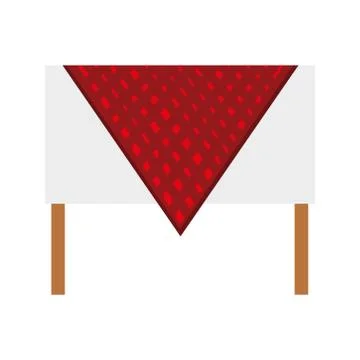 Table with checkered tablecloth icon isolated design Stock Illustration
