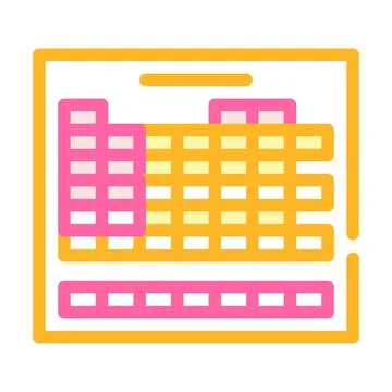 Table of chemical elements color icon vector illustration イラスト素材