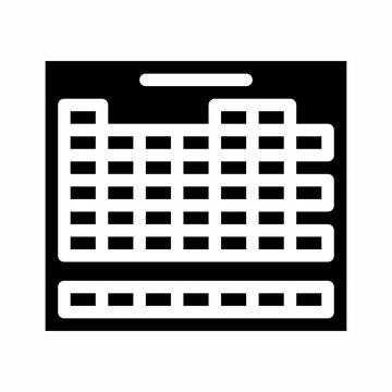 Table of chemical elements glyph icon vector illustration イラスト素材