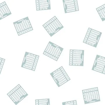 Table of chemical elements glyph vector seamless pattern Stock Illustration