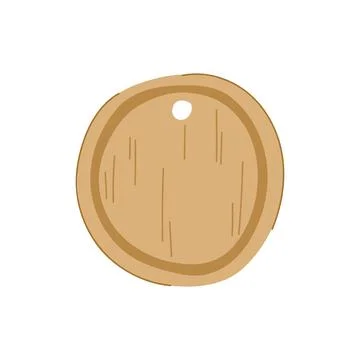 Table chopping board cartoon vector illustration Stock Illustration