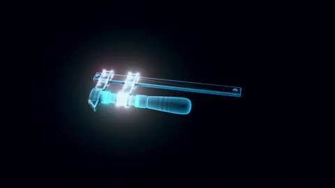 Table clamp hologram 4k Stock Footage 149258349