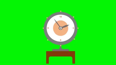 Table clock with (Green Screen) Stock Footage 231731975