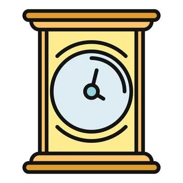 Table clock icon representing time management and deadline Stock Illustration