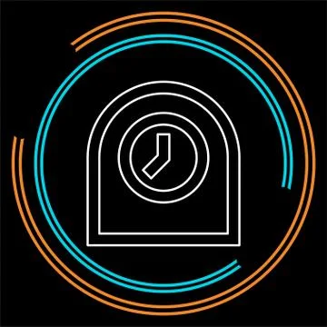 Table clock icon, timer alarm illustration Stock Illustration