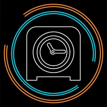 Table clock icon, timer alarm Stock Illustration