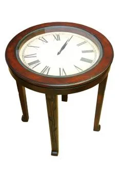 Table clock isolated Foto stock