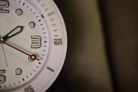 Table clock in the middle of the night Stock Photos