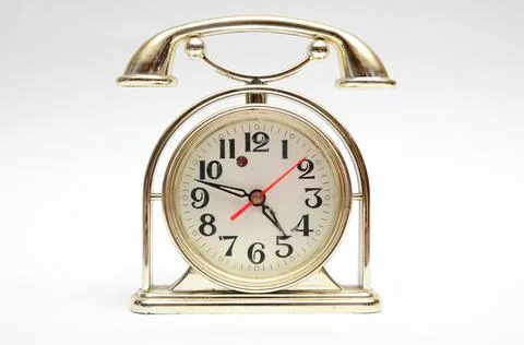 Table clock as a phone Foto stock