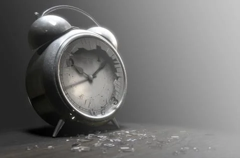 Table Clock Time Run Out Stock Illustration