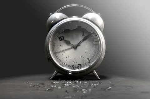 Table Clock Time Run Out Stock Illustration