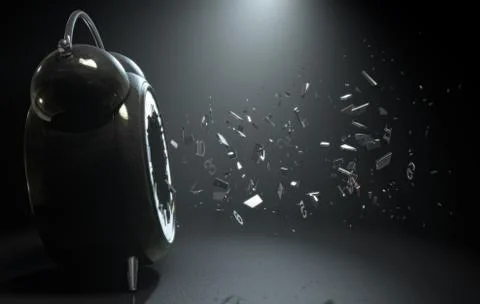 Table Clock Time Smashing Out Stock Illustration