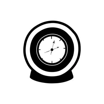 Table clock vector illustration hand drawn doodle Stock Illustration