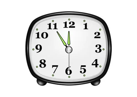 Table clock in vector on white background. イラスト素材