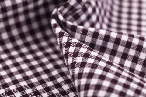 Table cloth with brown grid Foto stock