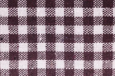 Table cloth with brown grids Foto stock