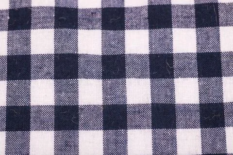 Table cloth with grey grid Foto stock