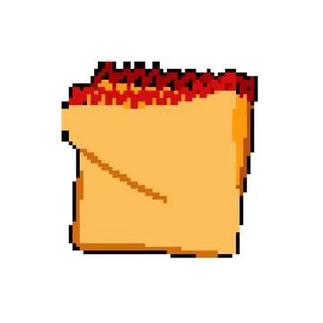 Table cloth napkin pixel art vector illustration Stock Illustration