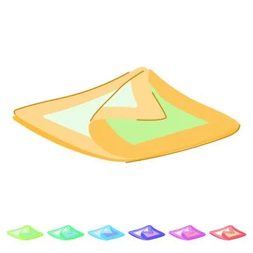 Table cloth napkin vector cartoon graphic Stock Illustration